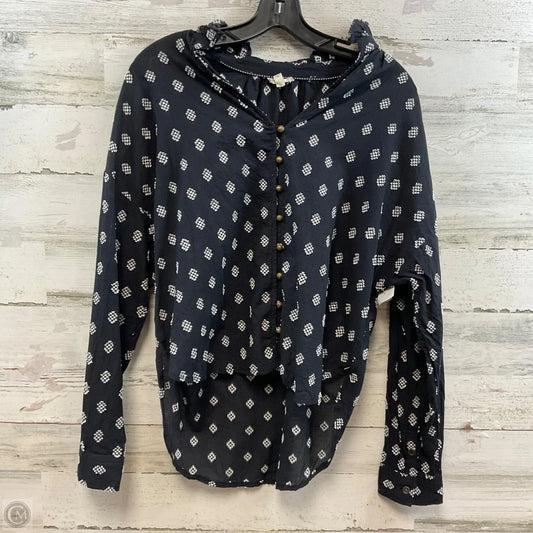 Blouse Long Sleeve By Pilcro In Black, Size: S