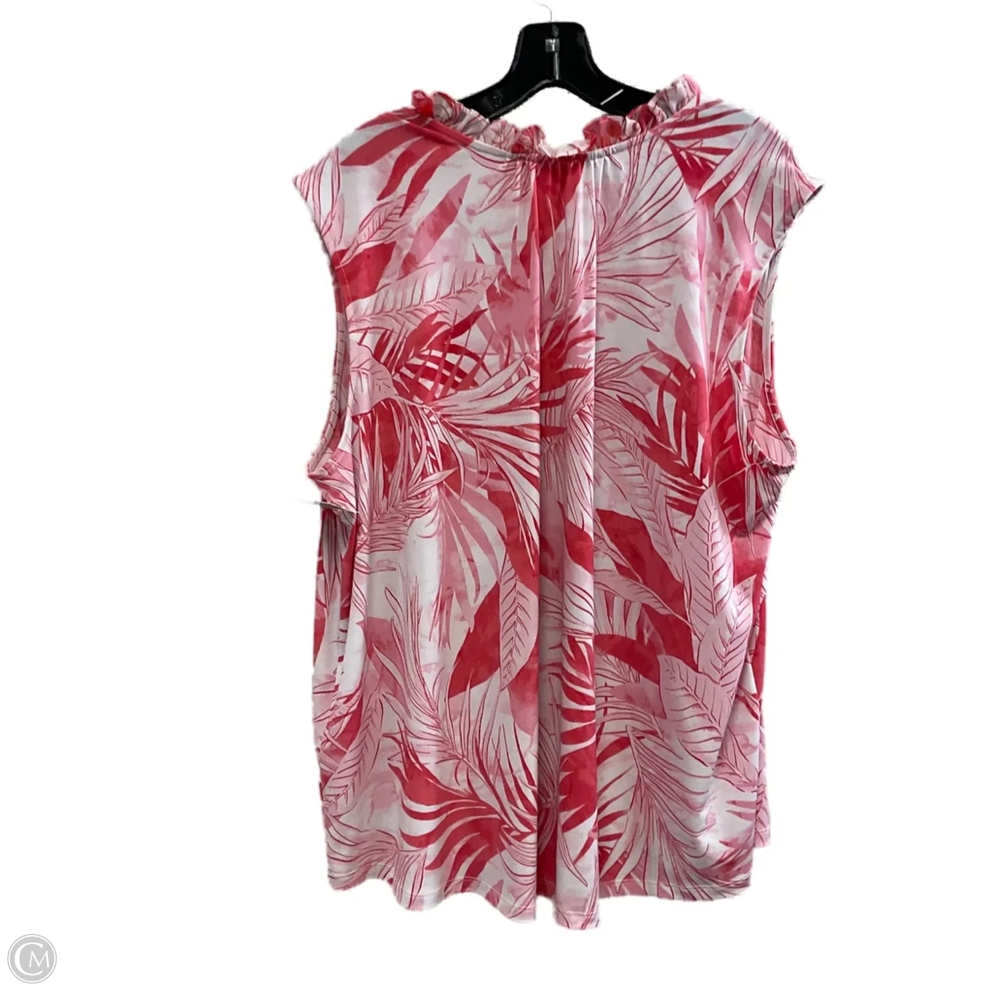 Blouse Sleeveless By Calvin Klein In Red, Size: 1x