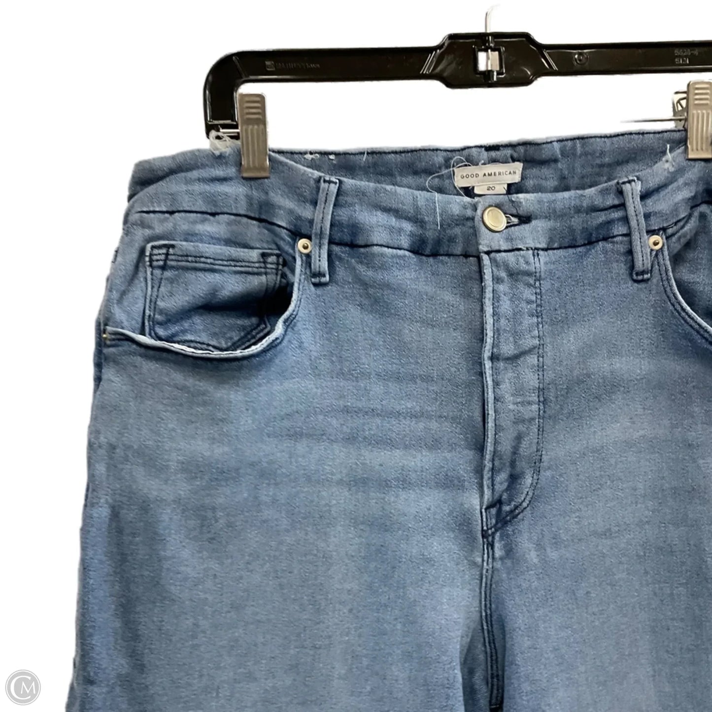 Jeans Straight By Good American In Blue Denim, Size: 20