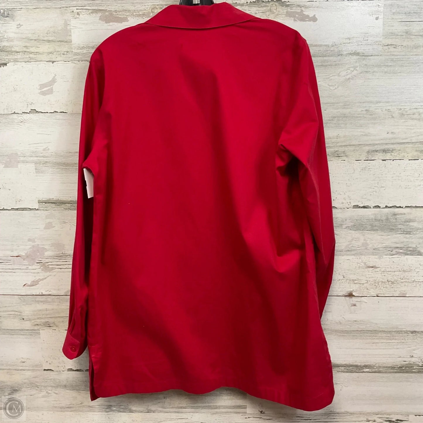 Blouse Long Sleeve By Coldwater Creek In Red, Size: L
