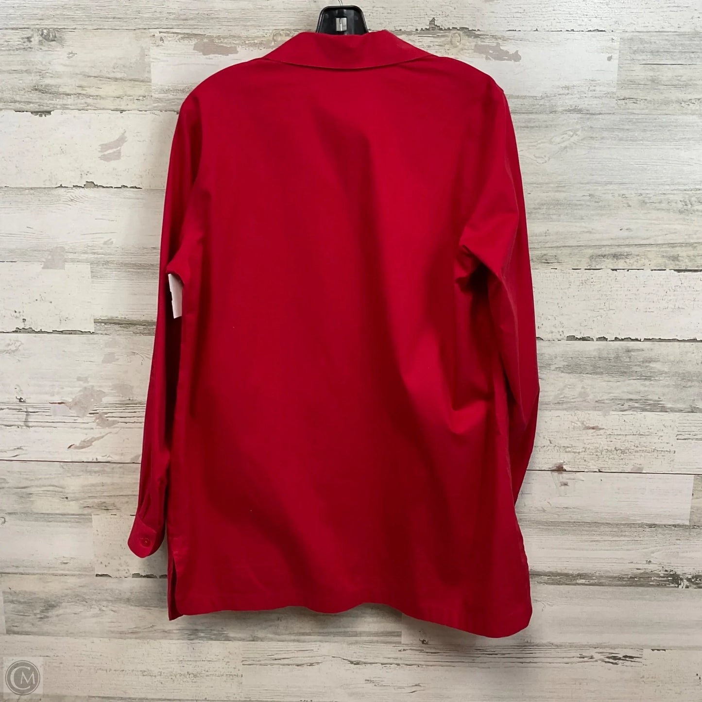 Blouse Long Sleeve By Coldwater Creek In Red, Size: L