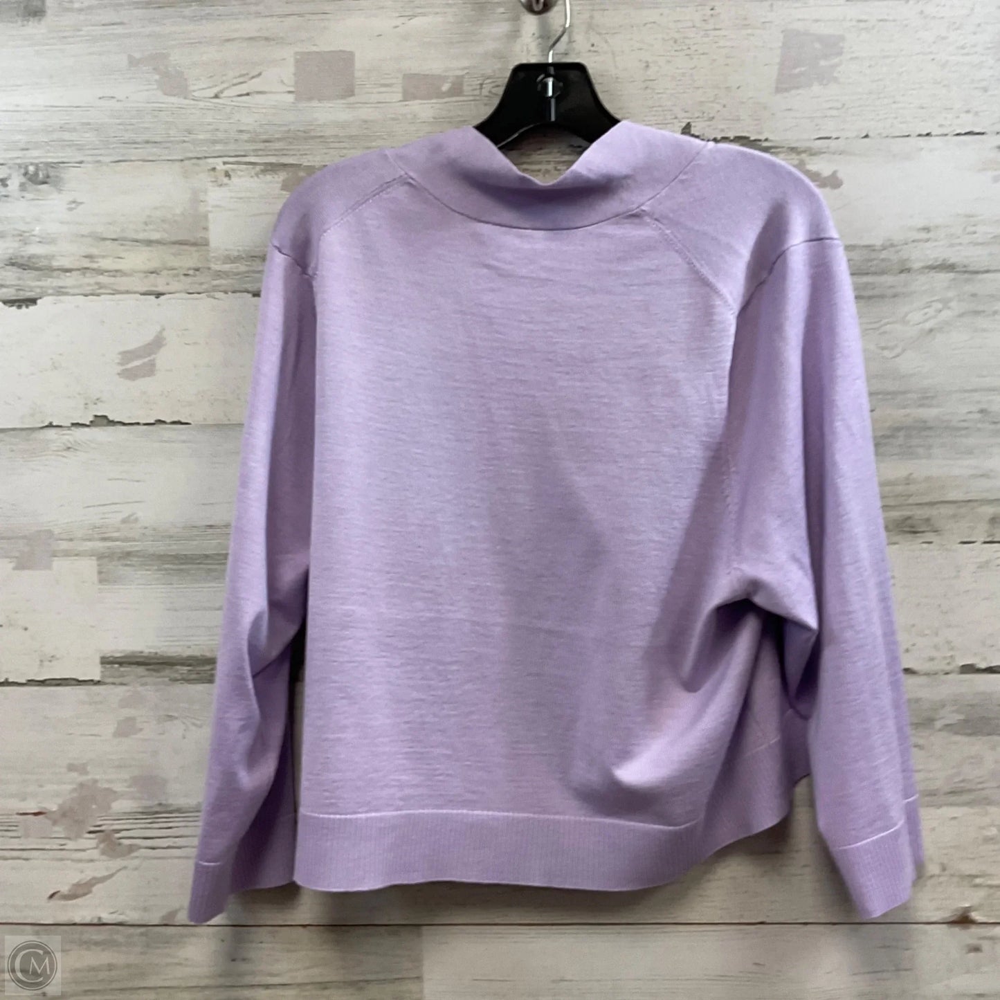 Sweater Cardigan By Calvin Klein In Purple, Size: 2x