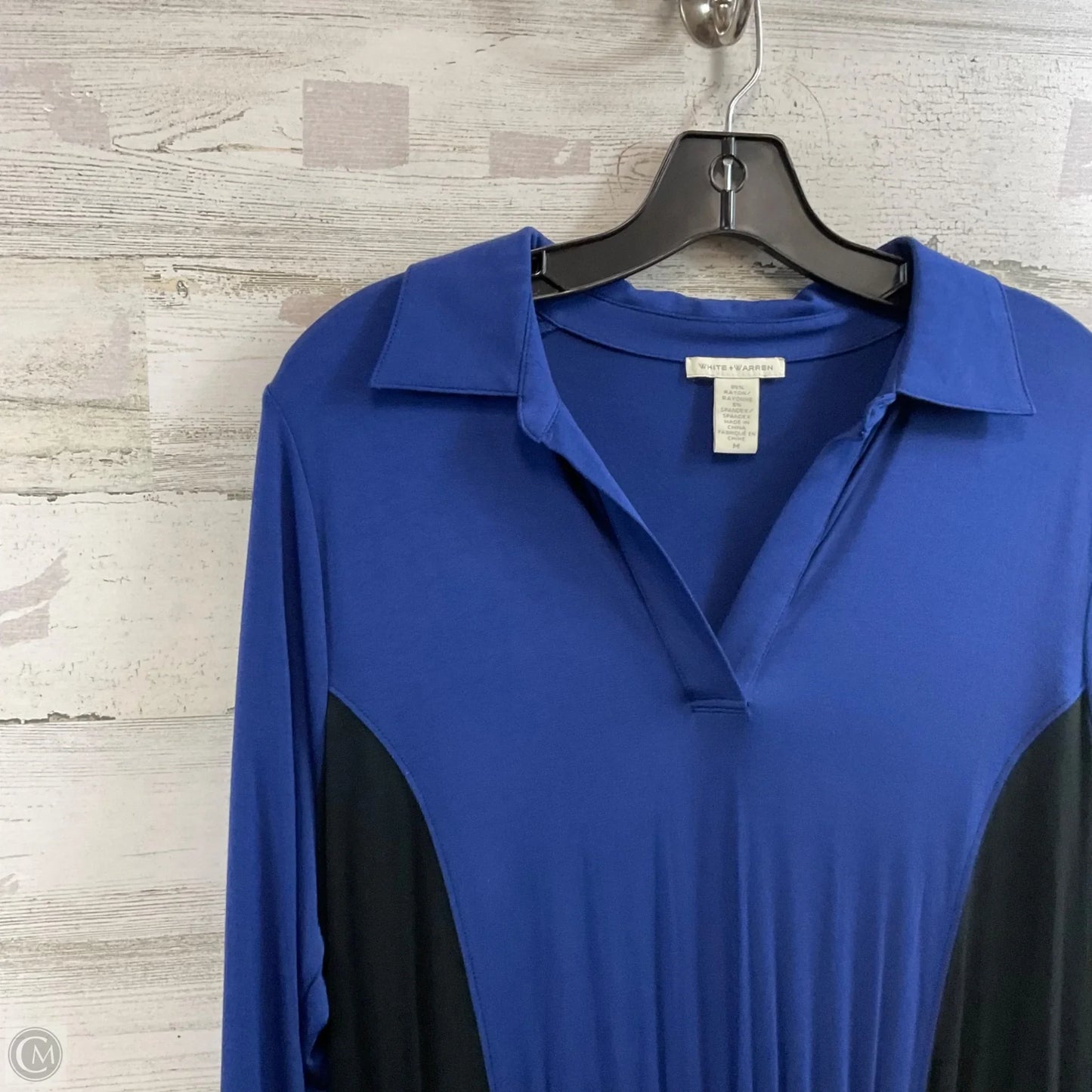 Dress Casual Short By White And Warren In Black & Blue, Size: M