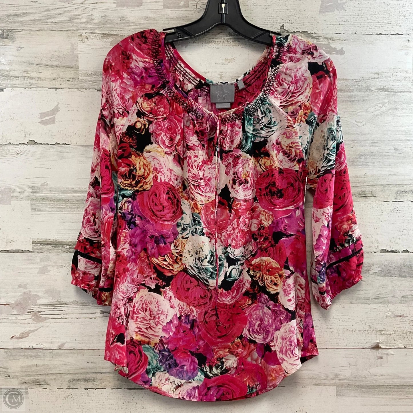 Blouse 3/4 Sleeve By Anthropologie In Pink, Size: Xs