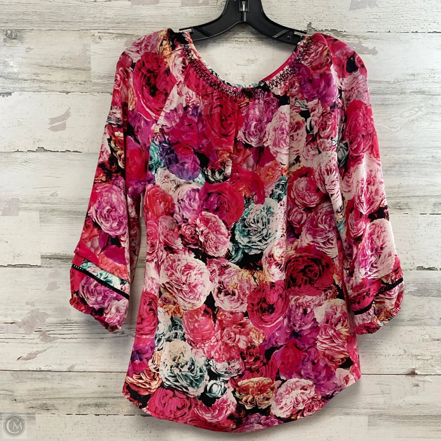 Blouse 3/4 Sleeve By Anthropologie In Pink, Size: Xs