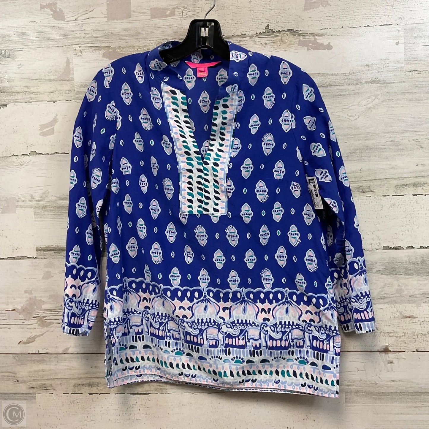 Top 3/4 Sleeve By Lilly Pulitzer In Blue, Size: Xs