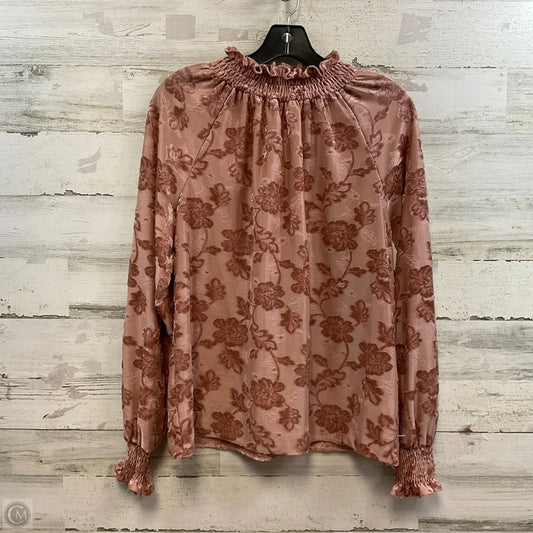 Blouse Long Sleeve By DO + BE In Pink, Size: M
