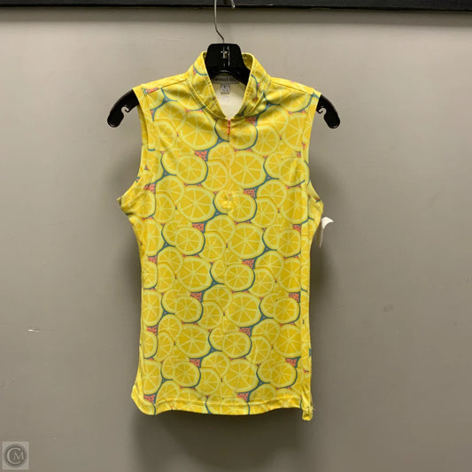 Athletic Tank Top By Swannies Golf In Yellow, Size: L