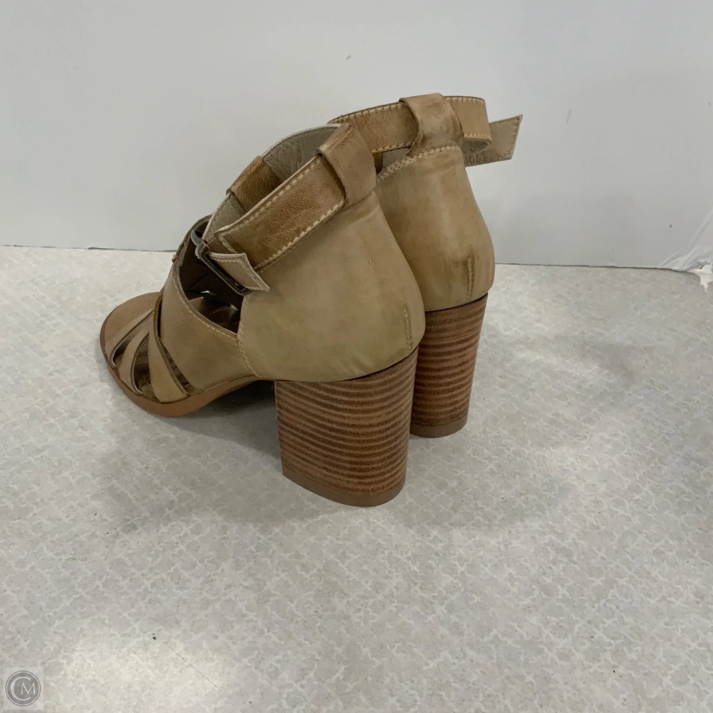 Sandals Heels Block By Diba In Tan, Size: 6