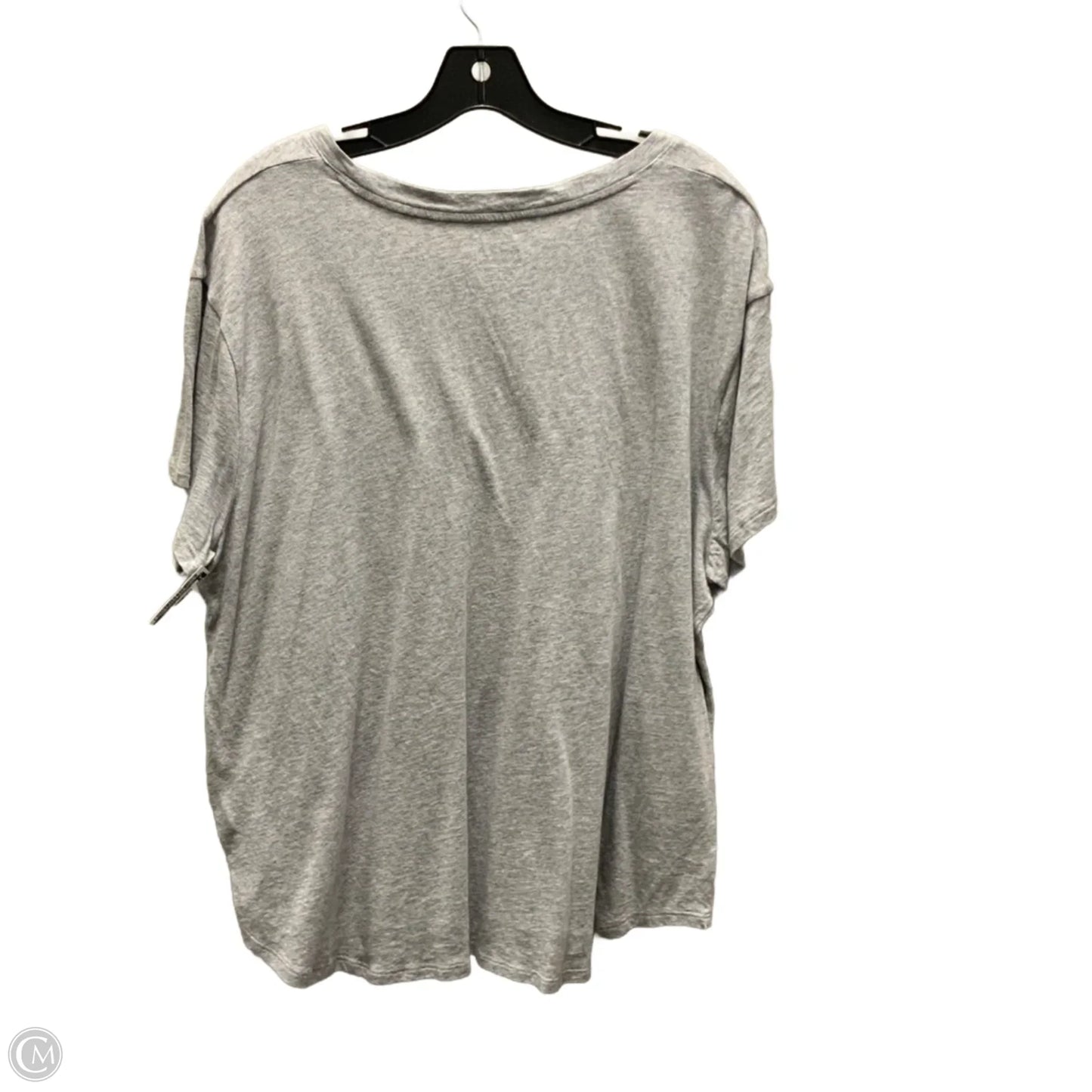 Athletic Top Short Sleeve By Reebok In Grey, Size: Xxl