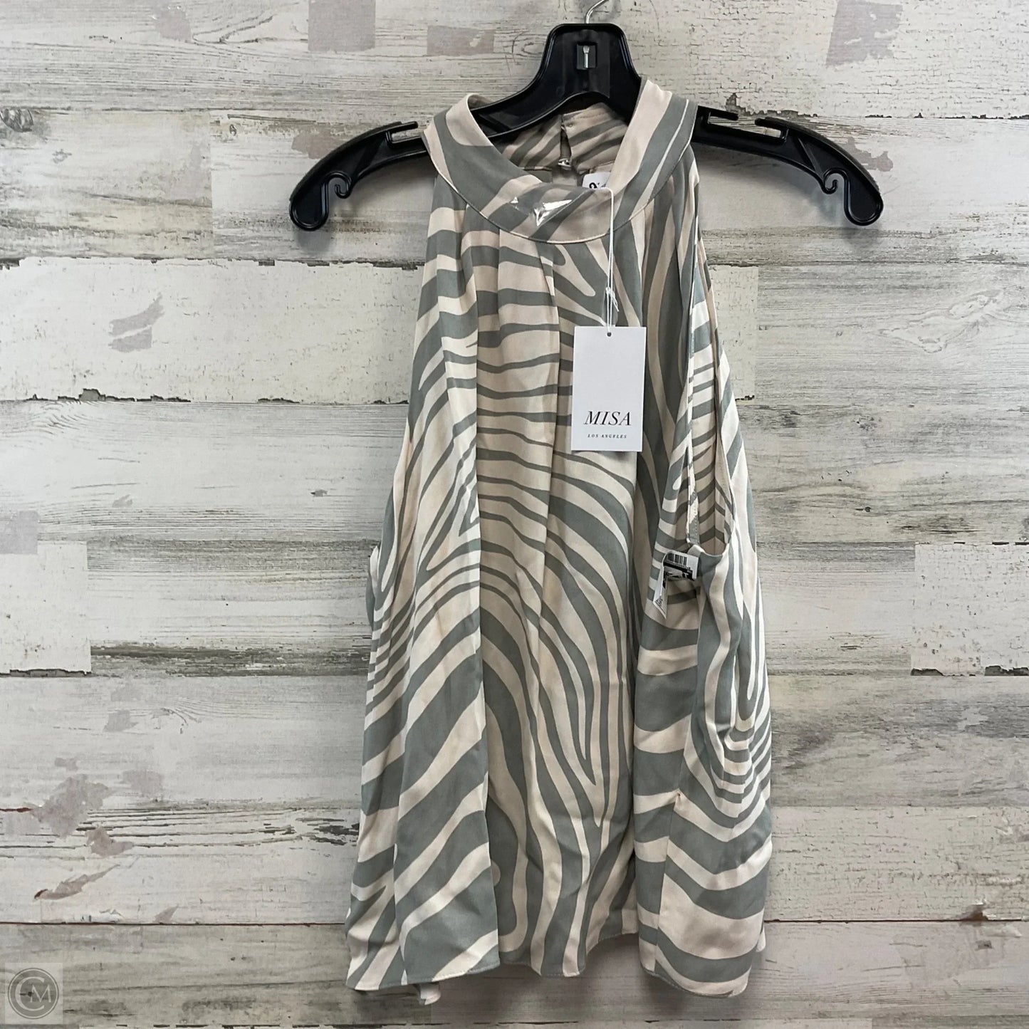 Blouse Sleeveless By MISA In Green, Size: L