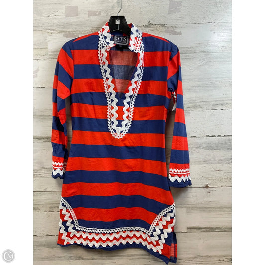 Dress Casual Short By Sail To Sable In Blue & Orange, Size: Xxs