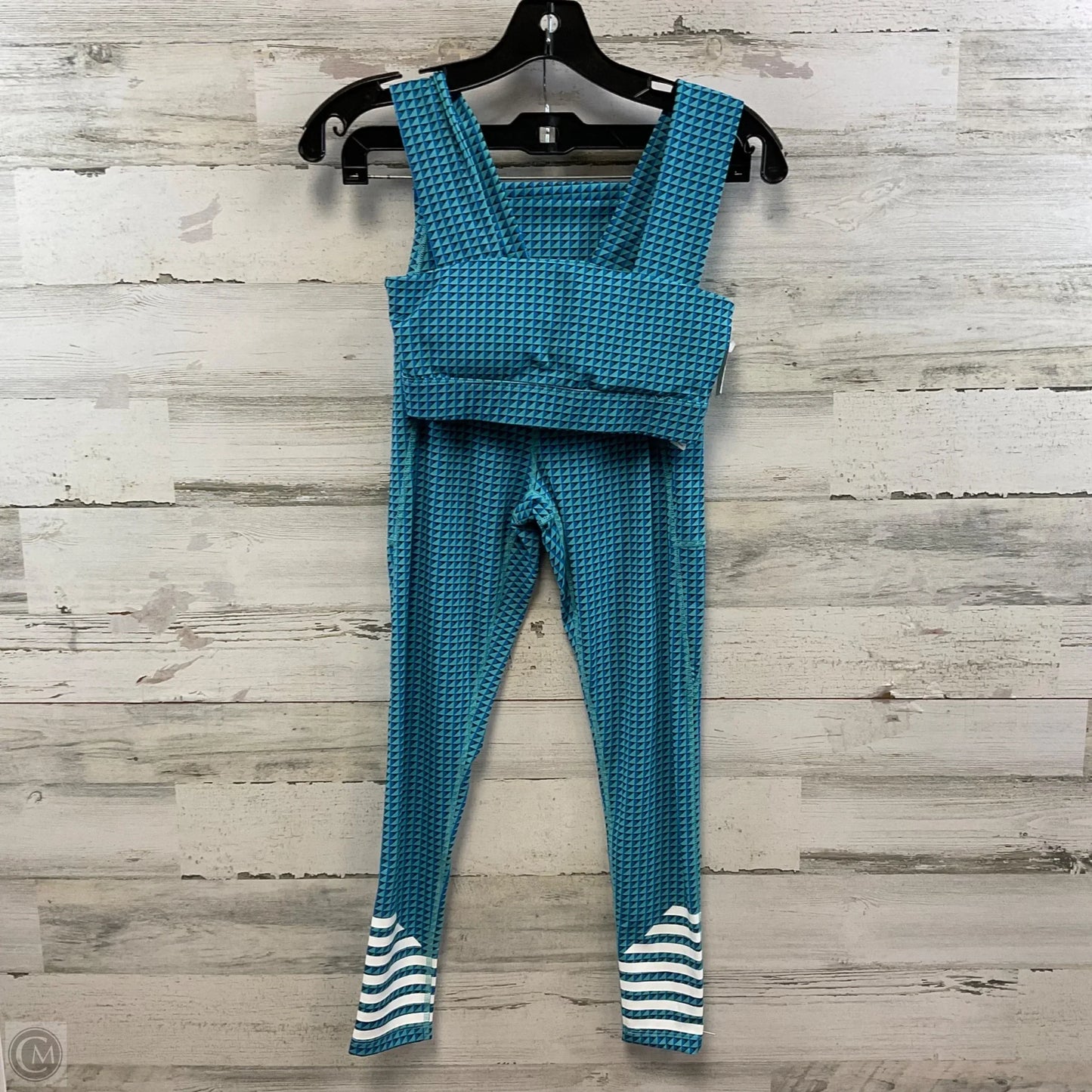 Athletic Pants 2pc By ADDISON BAY In Blue & Green, Size: Xs