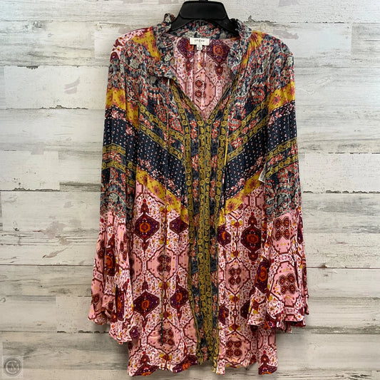 Blouse Long Sleeve By Umgee In Pink, Size: M