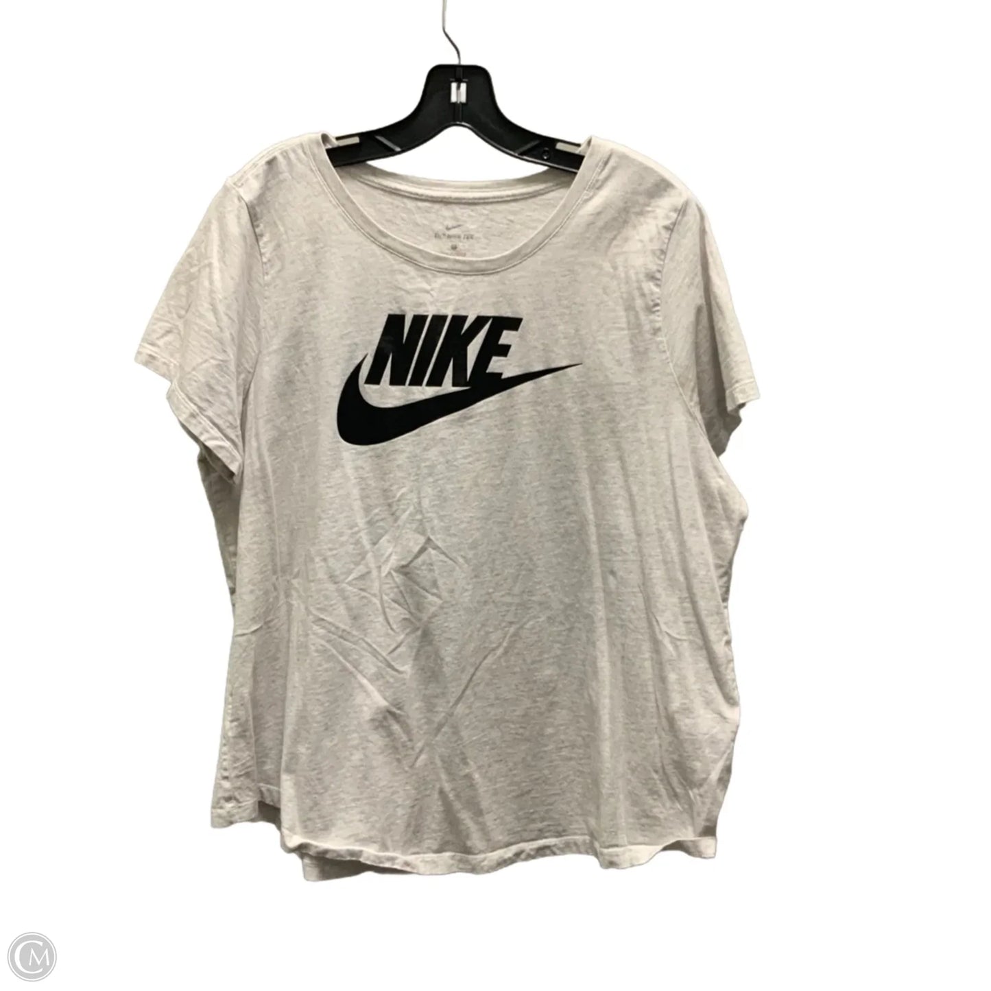 Athletic Top Short Sleeve By Nike Apparel In Grey, Size: 1x