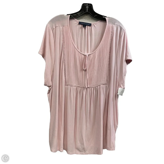 Top Short Sleeve By Tommy Hilfiger In Pink, Size: 3x