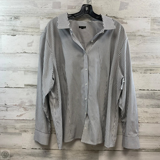 Blouse Long Sleeve By Talbots In Grey, Size: 3x