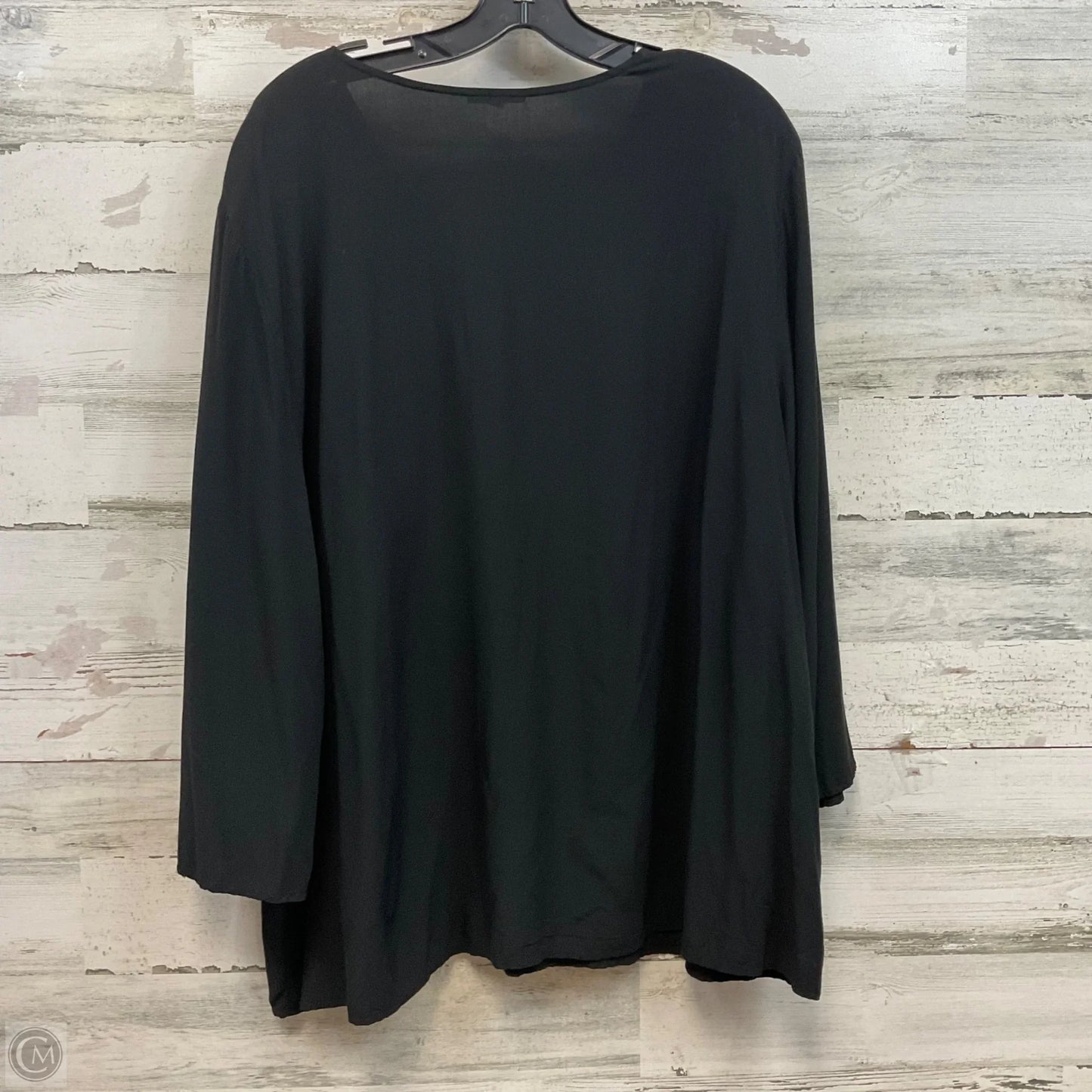 Blouse Long Sleeve By J. Jill In Black, Size: 3x