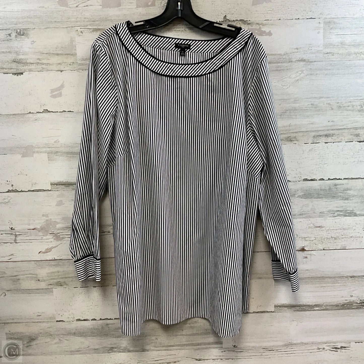 Blouse Long Sleeve By Talbots In Black, Size: 3x