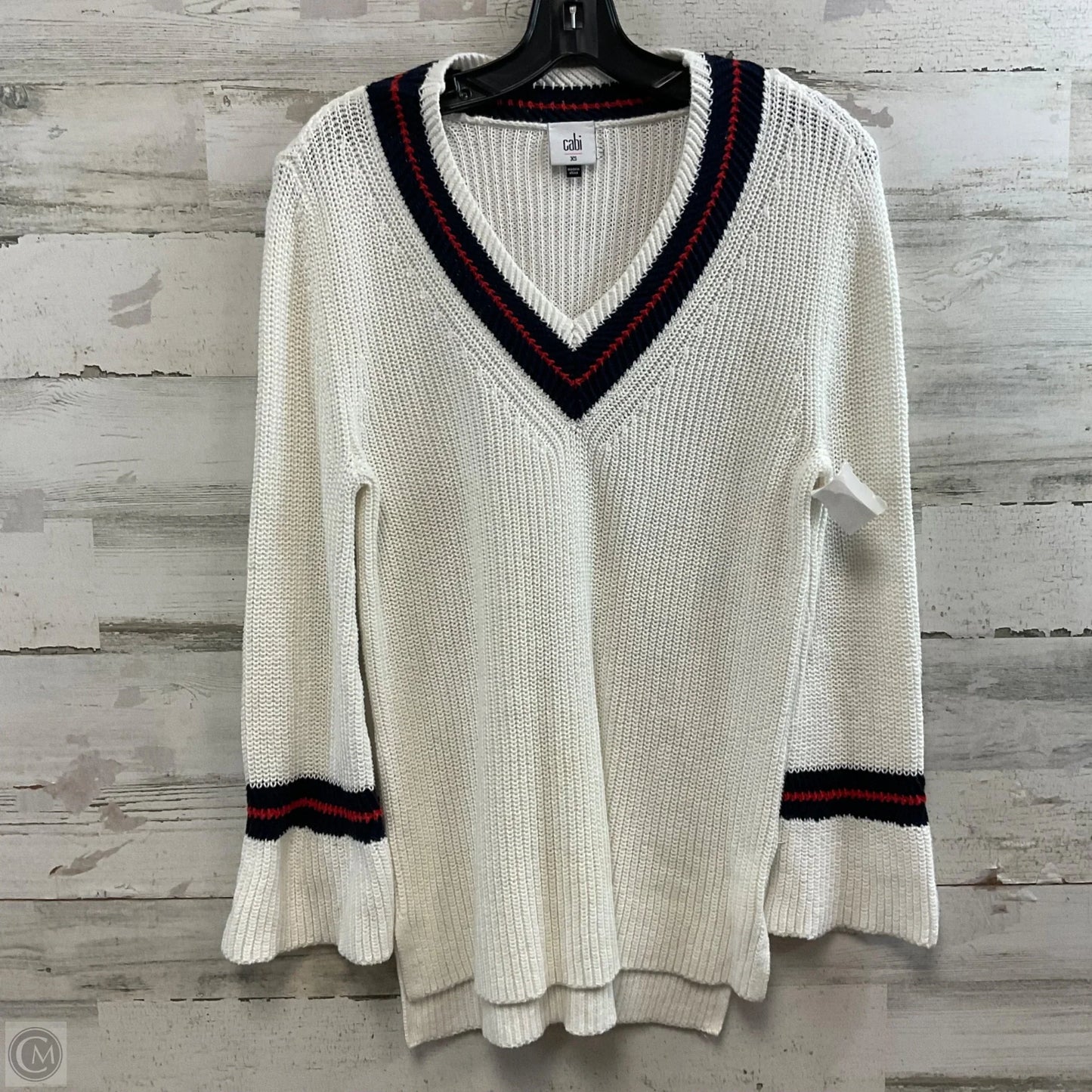 Sweater By Cabi In White, Size: Xs