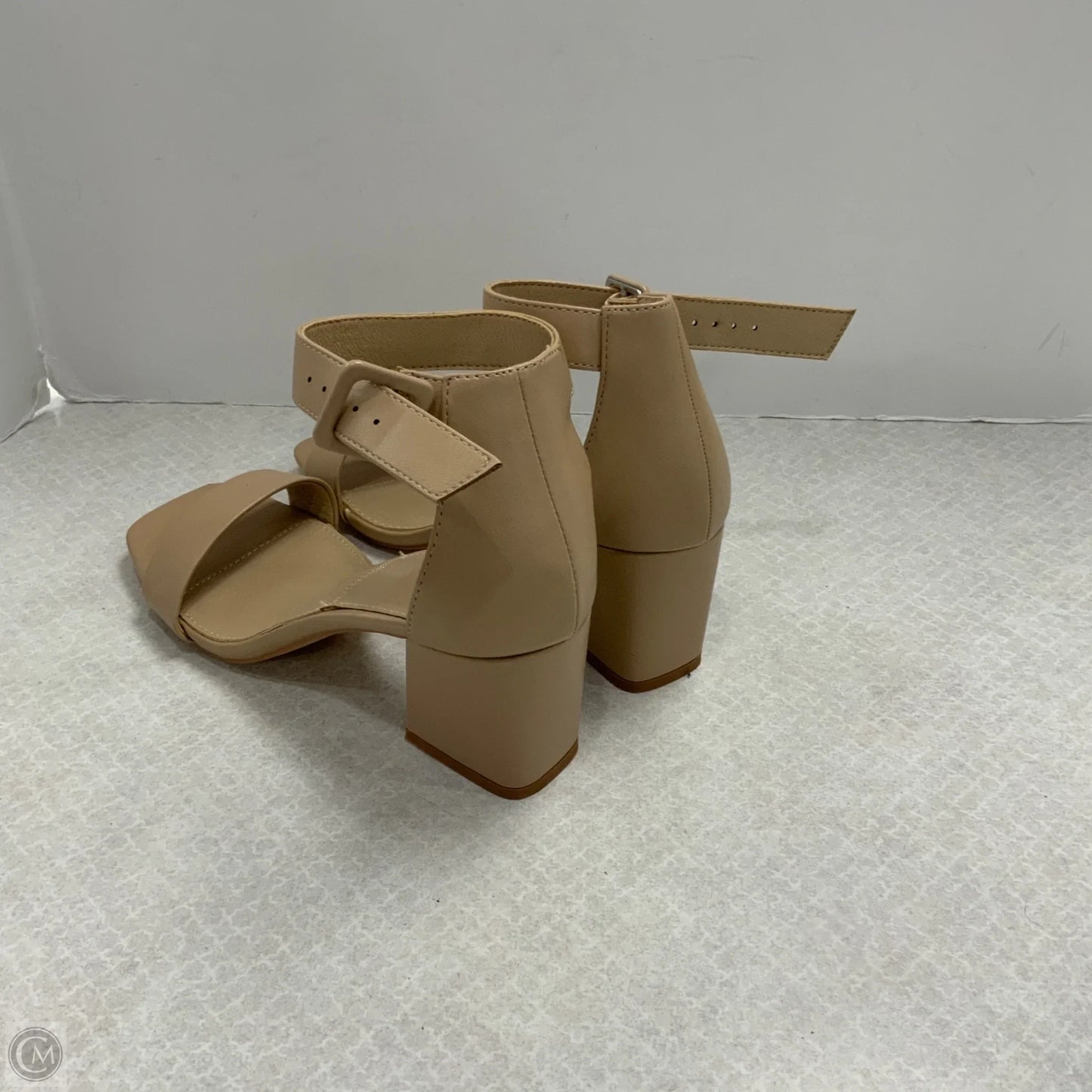 Sandals Heels Block By French Connection In Tan, Size: 7.5