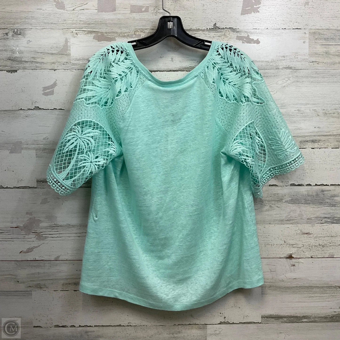 Top Short Sleeve By Chicos In Green, Size: L