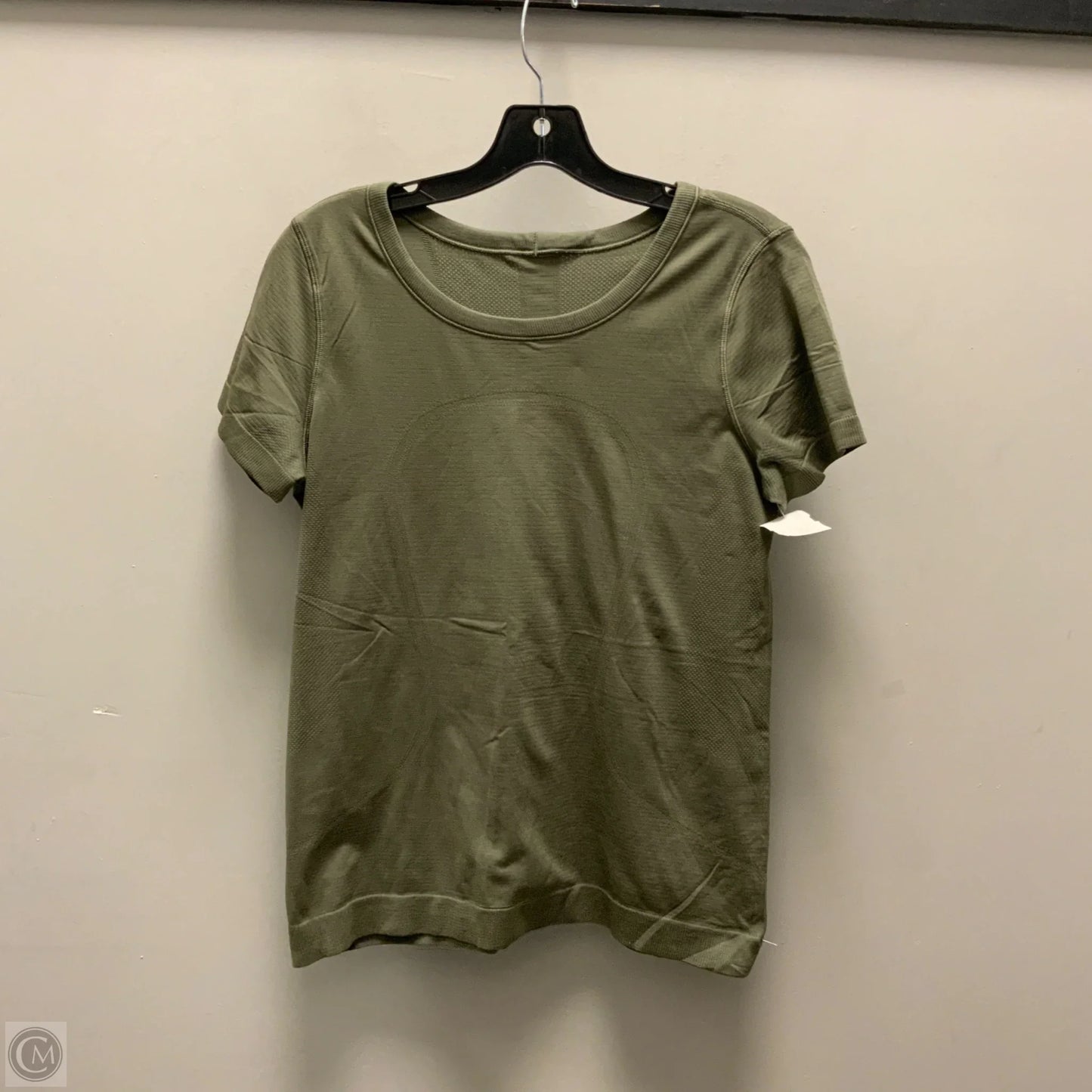 Athletic Top Short Sleeve By Lululemon In Green, Size: M