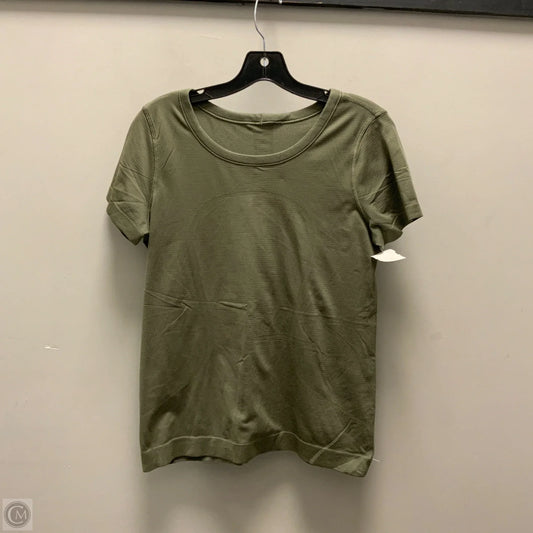 Athletic Top Short Sleeve By Lululemon In Green, Size: M