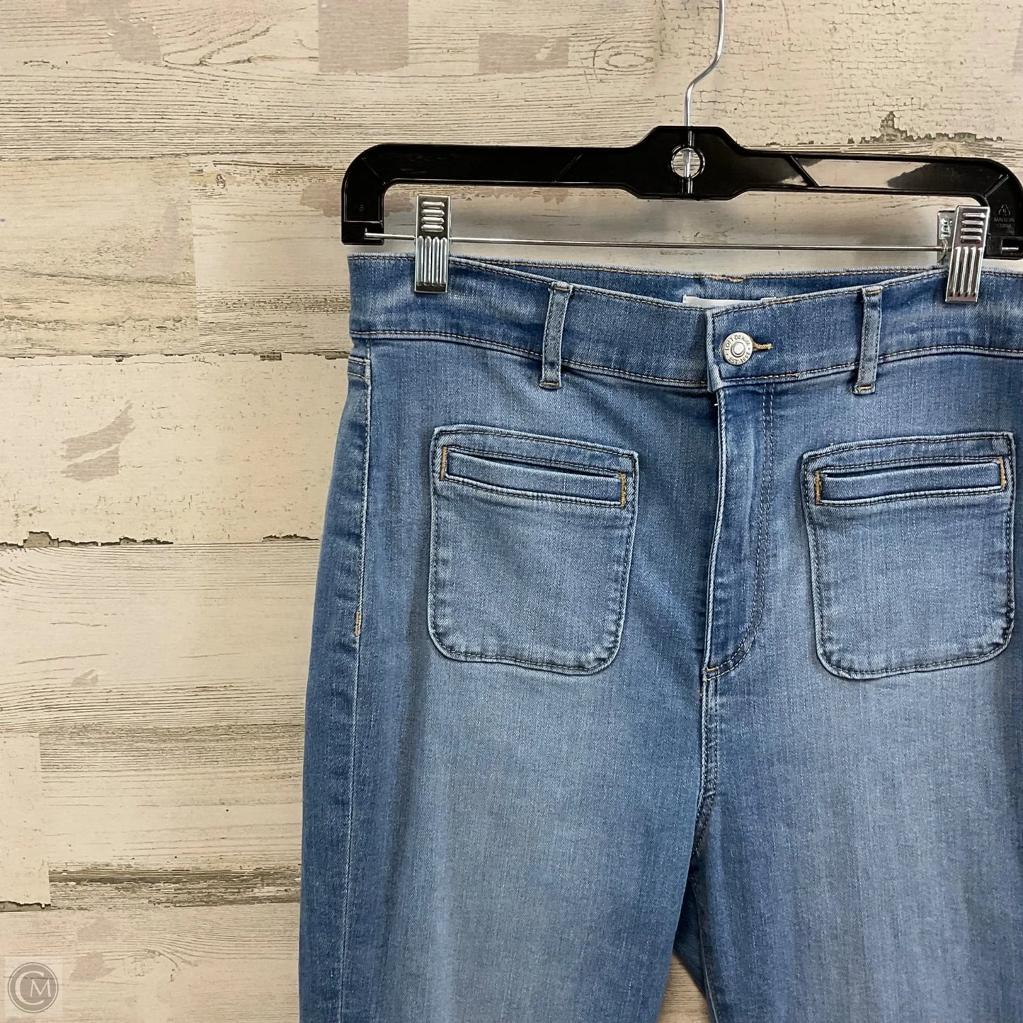 Jeans Flared By Loft In Blue Denim, Size: 10