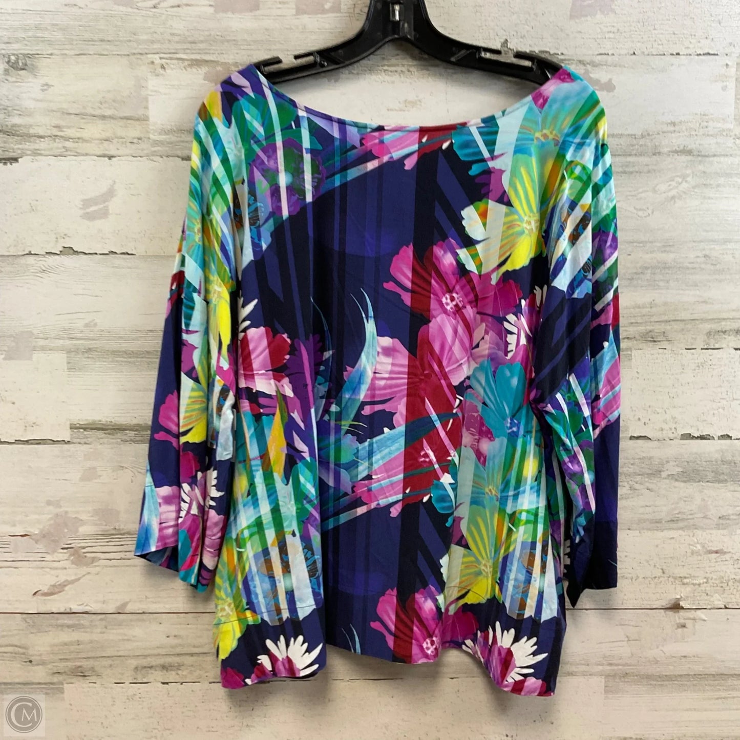 Top 3/4 Sleeve By Soft Surroundings In Purple, Size: L