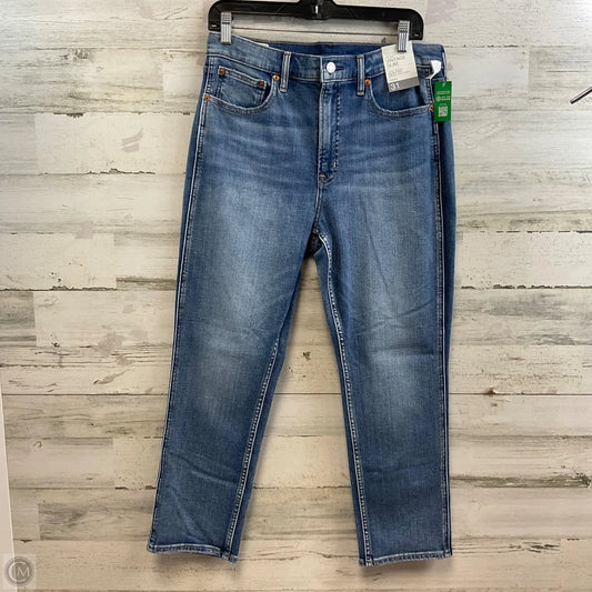 Jeans Straight By Gap In Blue Denim, Size: 12
