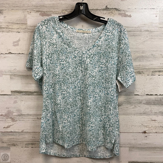 Top Short Sleeve By Peruvian Connection In Green, Size: M