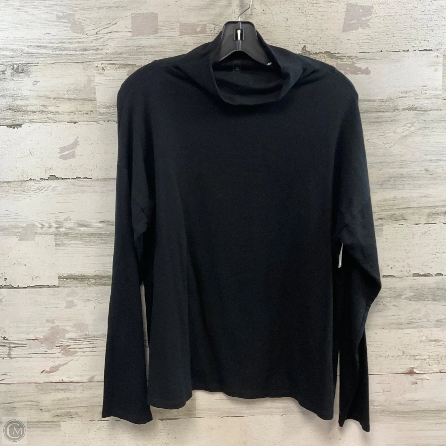 Top Long Sleeve By Eileen Fisher In Black, Size: S