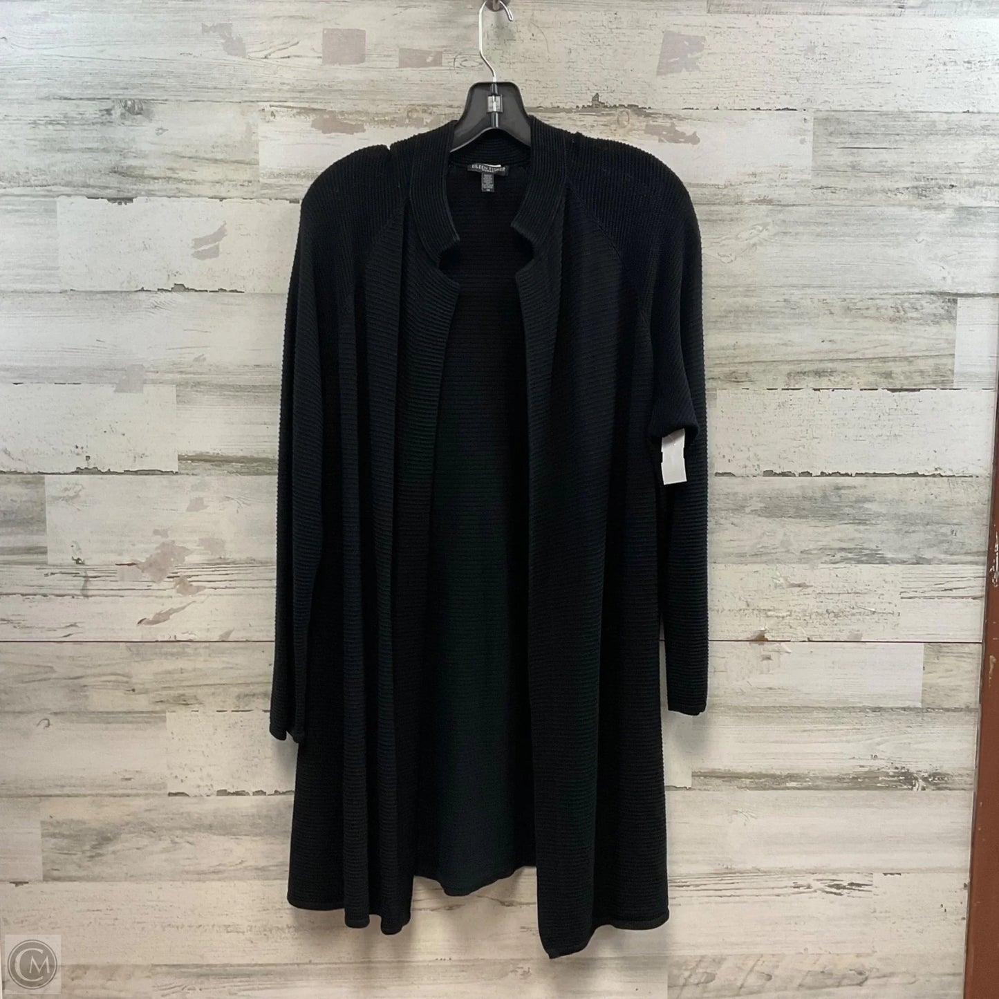 Sweater Cardigan By Eileen Fisher In Black, Size: 1x