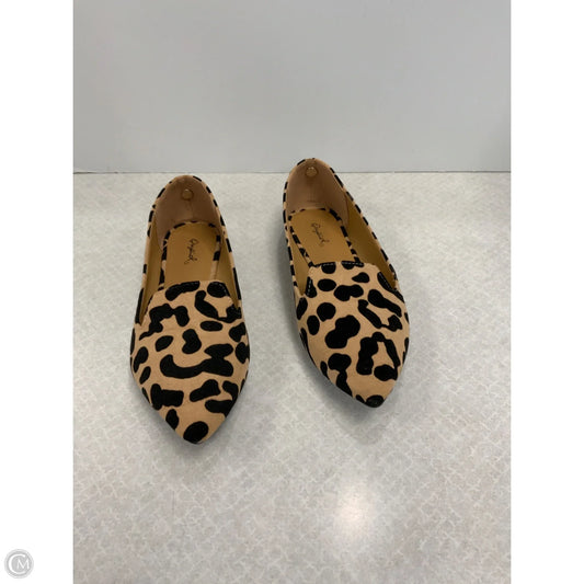 Shoes Flats By Qupid In Black & Tan, Size: 6.5