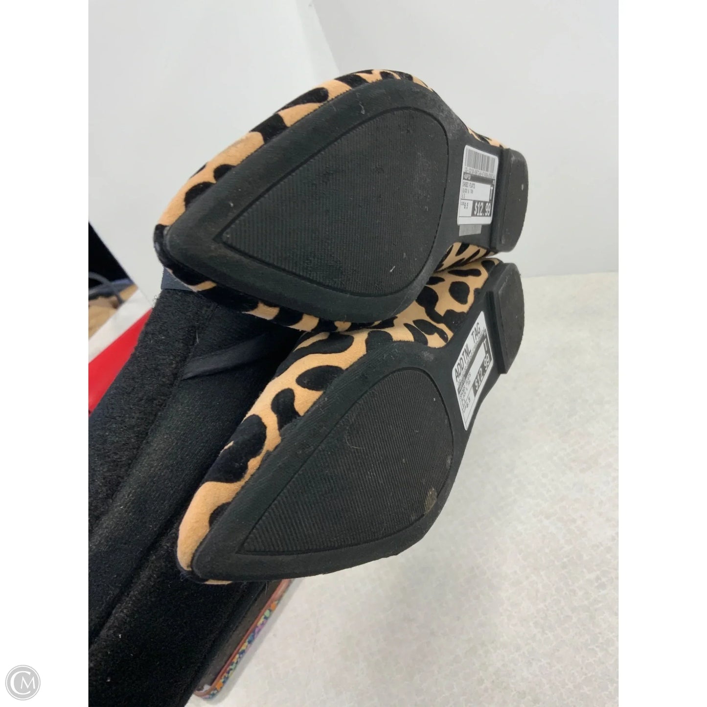 Shoes Flats By Qupid In Black & Tan, Size: 6.5