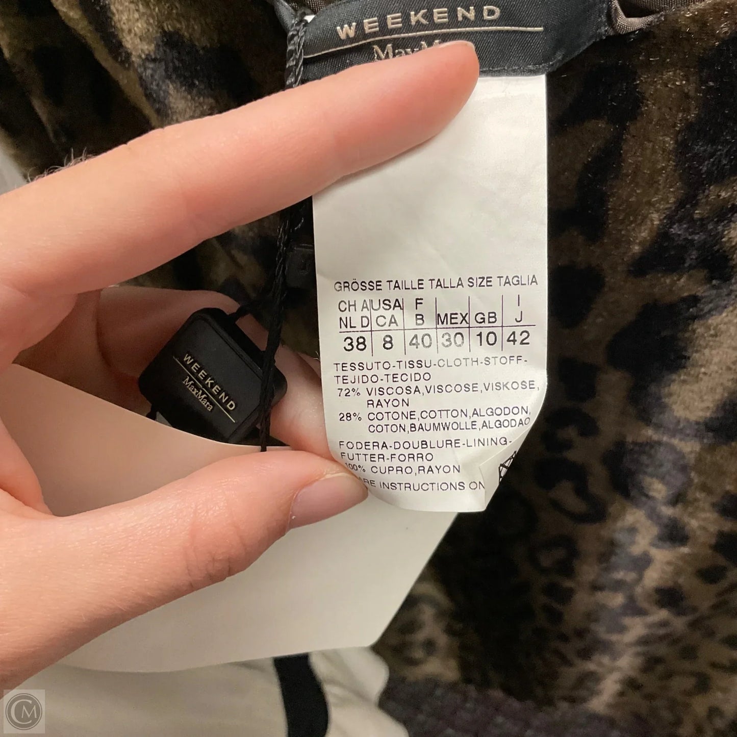 Skirt Designer By Max Mara In Animal Print, Size: 8