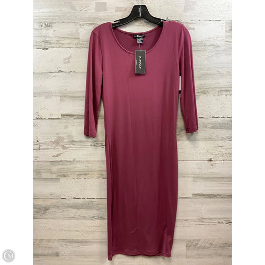 Dress Casual Midi By C MODE In Purple, Size: L
