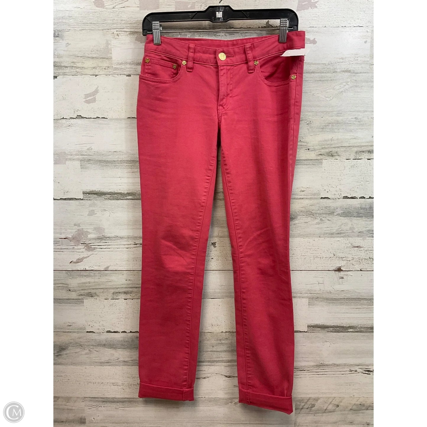 Jeans Designer By Tory Burch In Pink, Size: 2