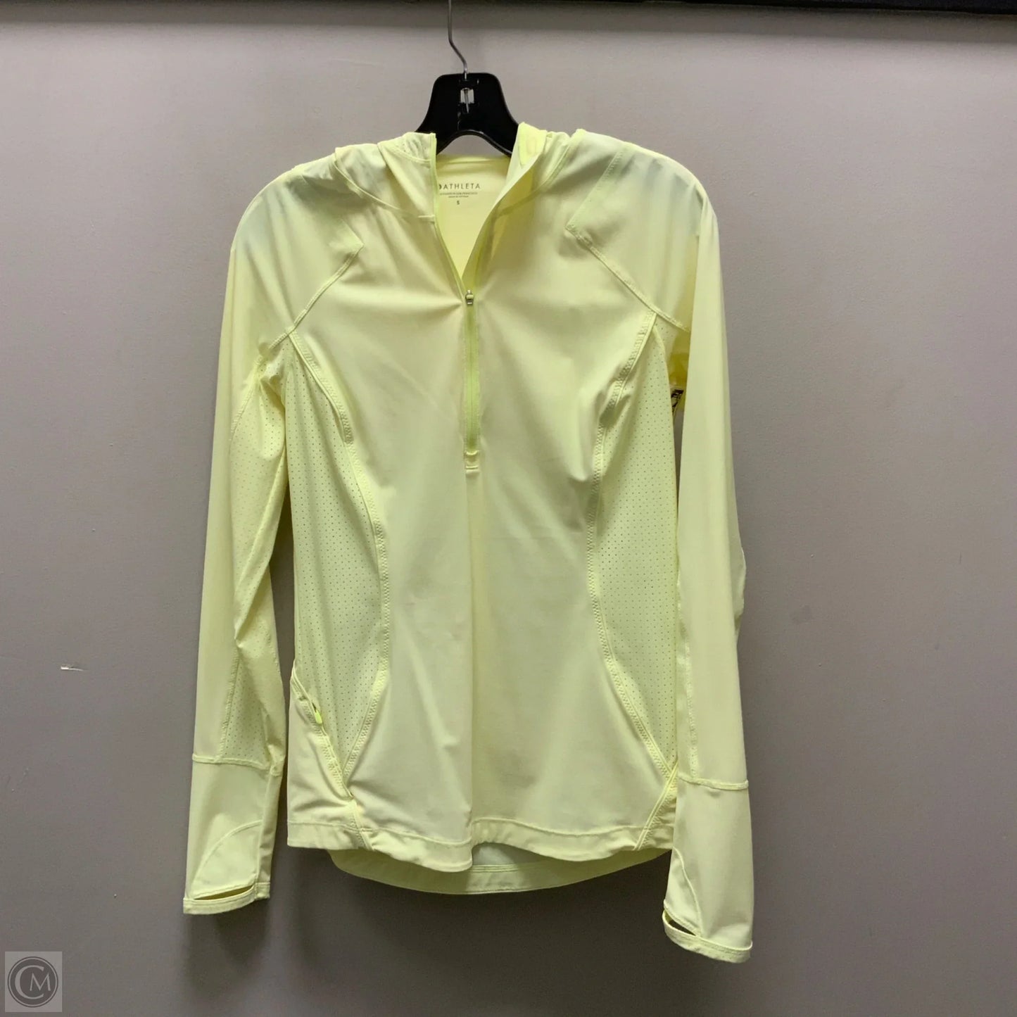 Athletic Top Long Sleeve Hoodie By Athleta In Yellow, Size: S