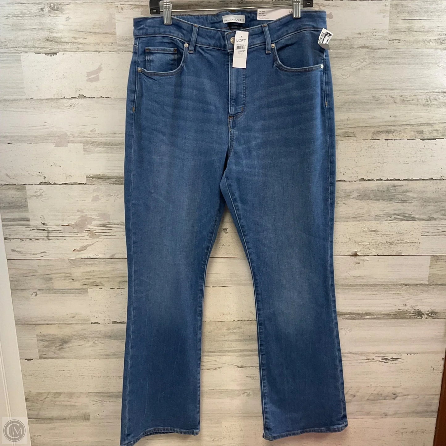 Jeans Boot Cut By Loft In Blue Denim, Size: 14