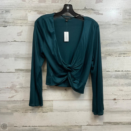 Blouse Long Sleeve By Banana Republic In Green, Size: S