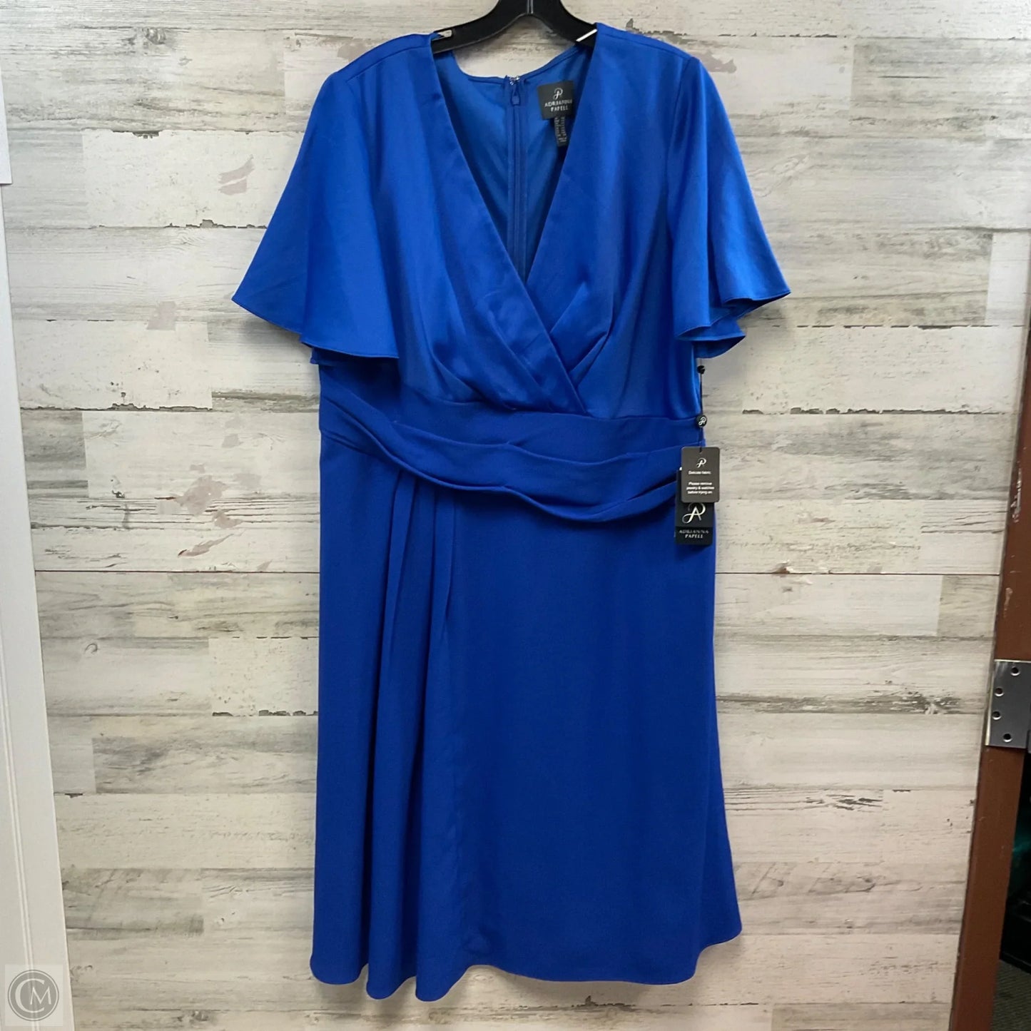 Dress Party Short By Adrianna Papell In Blue, Size: L