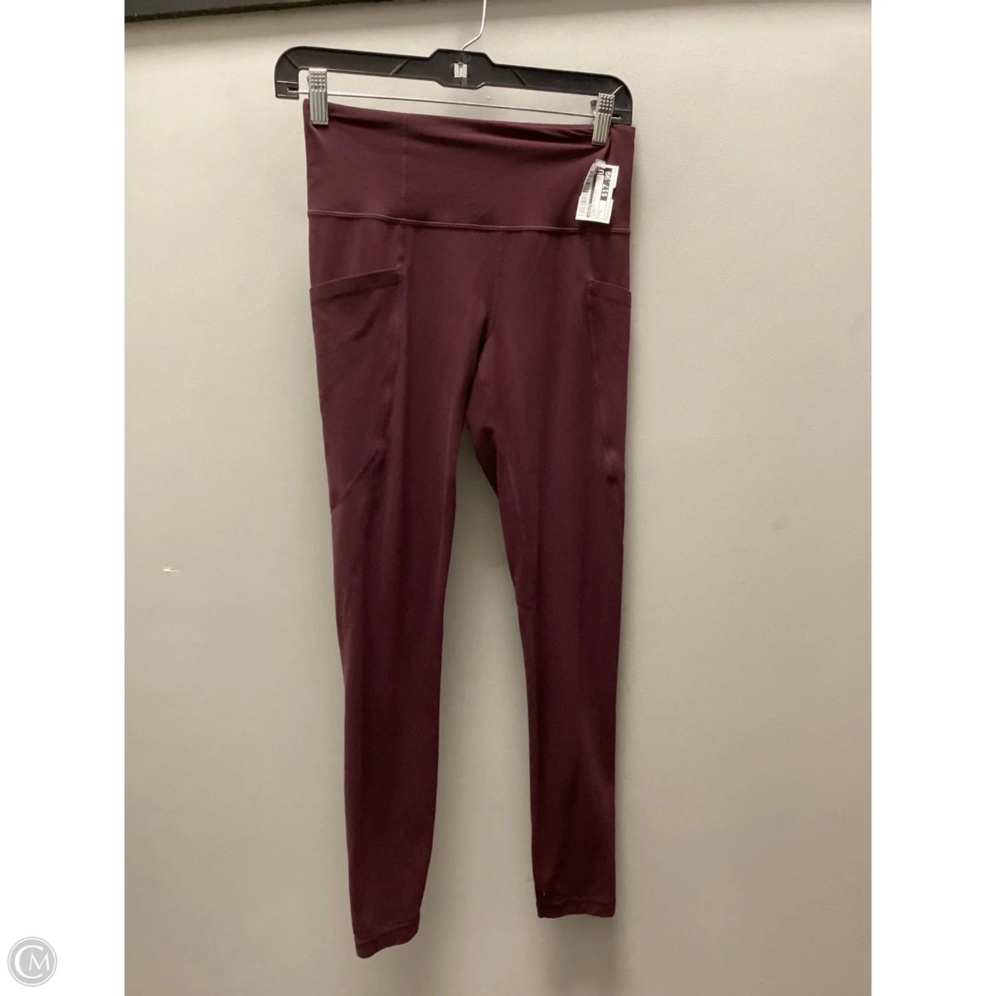 Athletic Leggings By Athleta In Maroon, Size: S