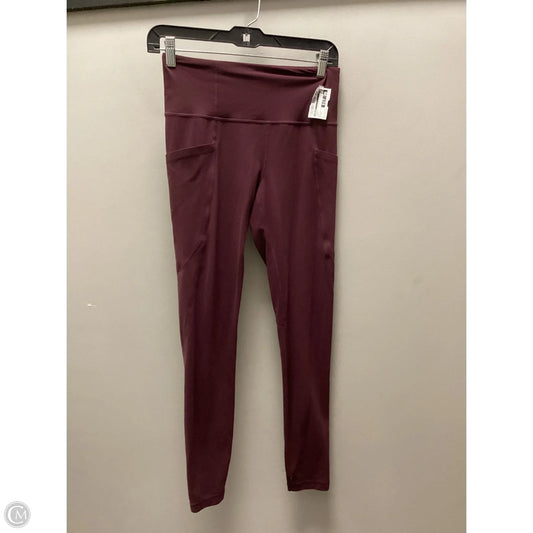 Athletic Leggings By Athleta In Maroon, Size: S