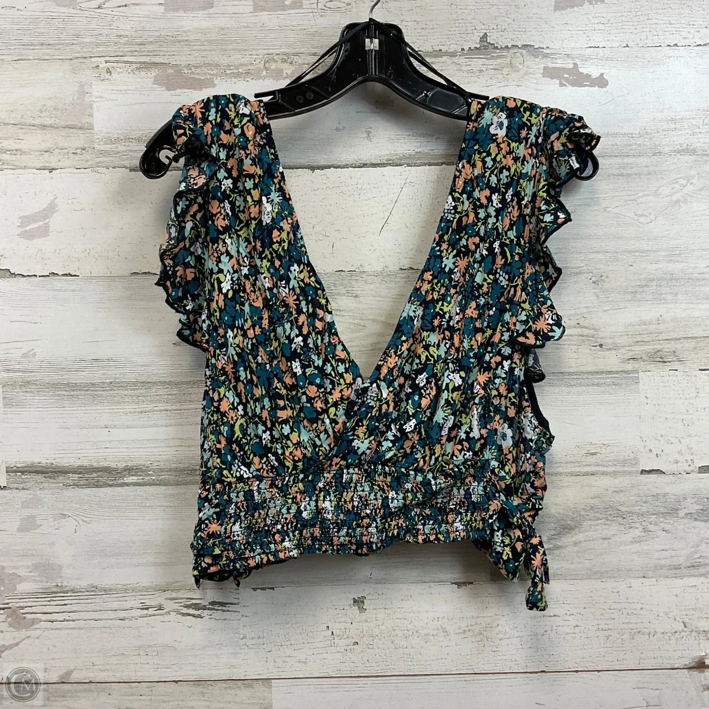 Top Sleeveless By Free People In Black & Blue, Size: L