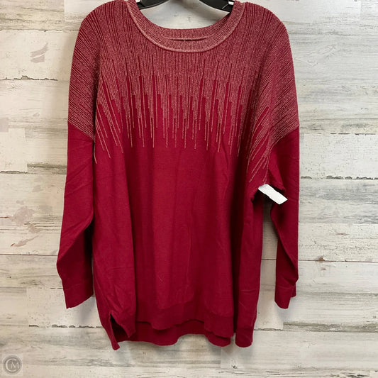 Sweater By Alfani In Red, Size: 3x