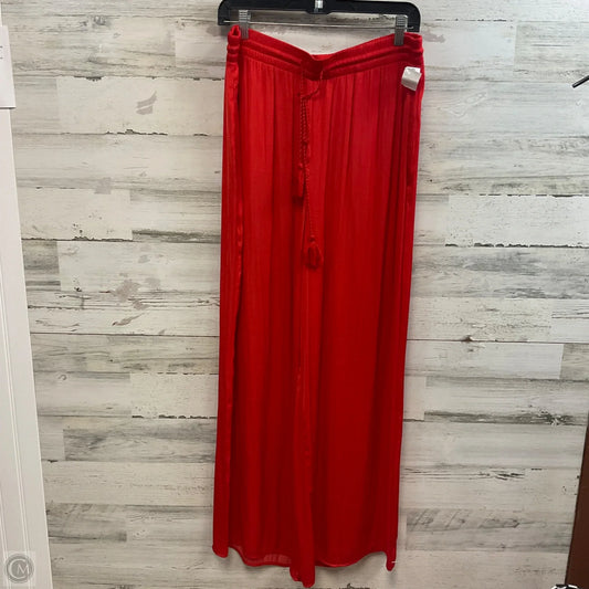 Pants Wide Leg By C And C In Red, Size: Xl
