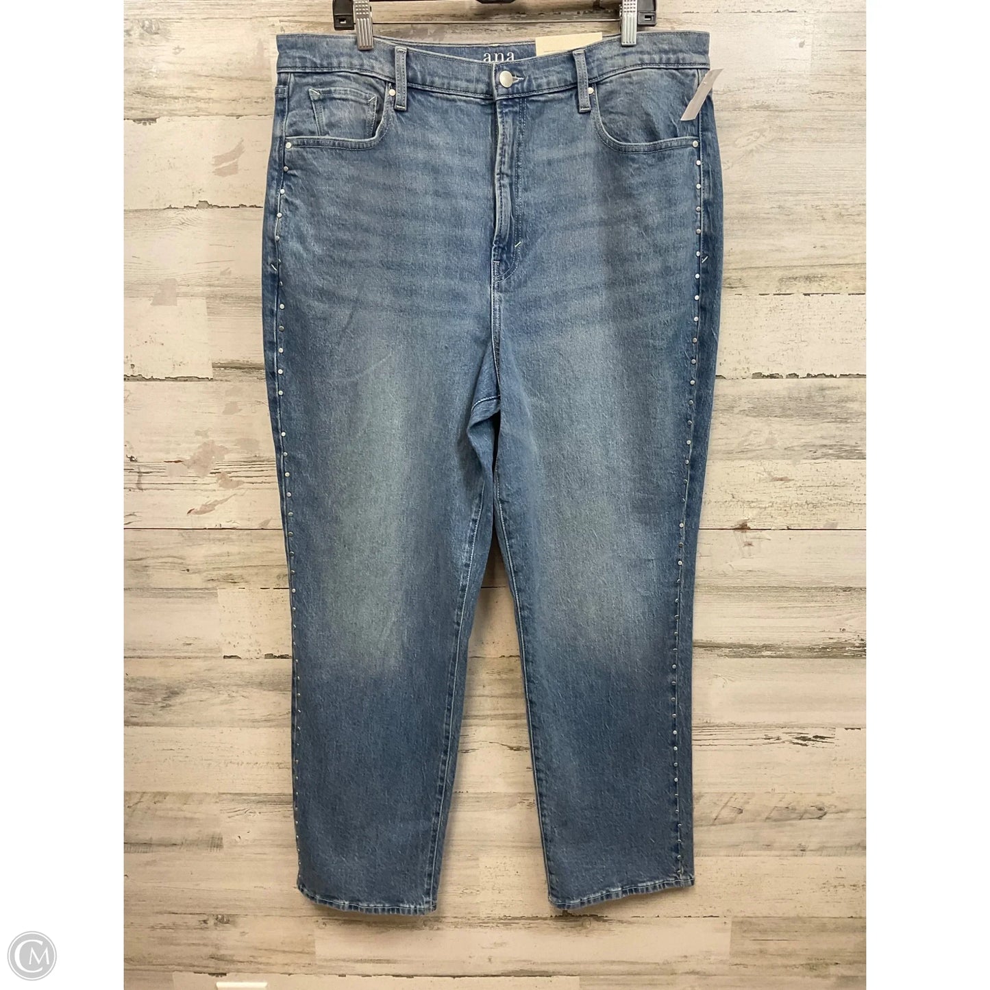Jeans Straight By Ana In Blue Denim, Size: 18