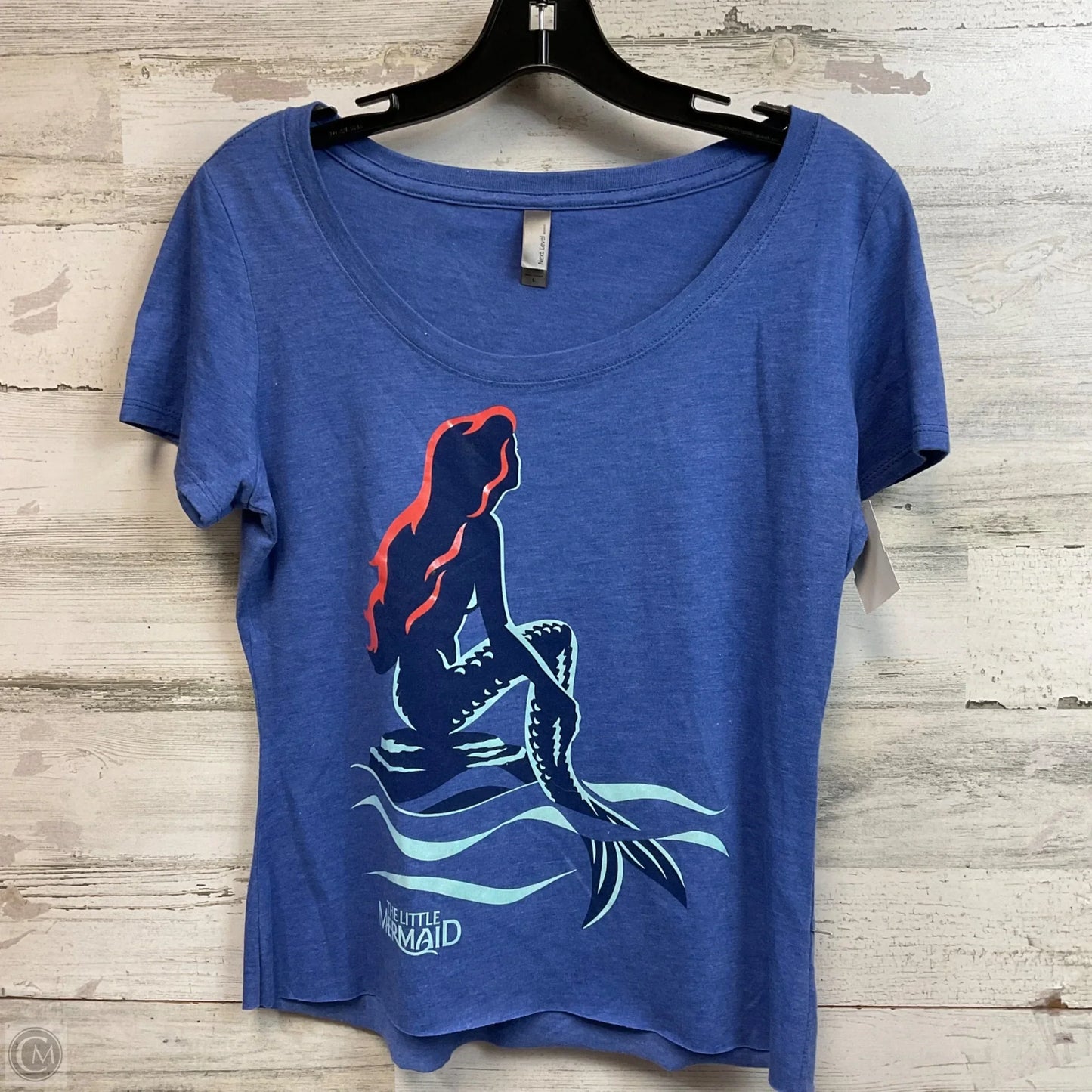 Top Short Sleeve By Next Level In Blue, Size: L